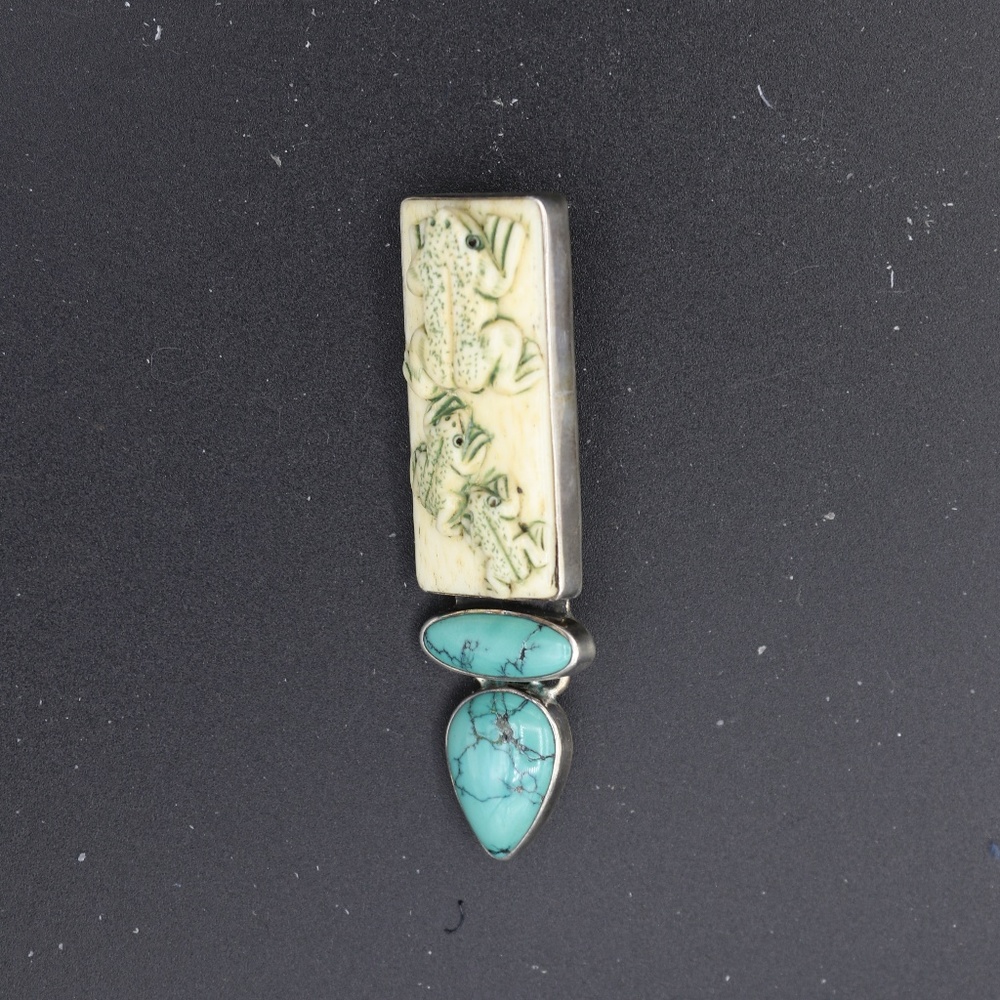 Vintage Amy Kahn Russell Pin/Pendant AKR silver